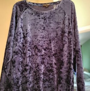 Blue velvet womens top, super cute. Brand new never worn no tags size large